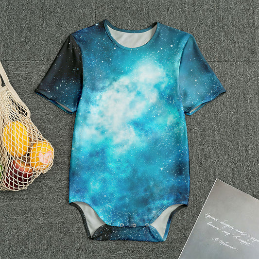 Blue Sky Universe Galaxy Space Print Men's Bodysuit