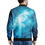 Blue Sky Universe Galaxy Space Print Men's Bomber Jacket