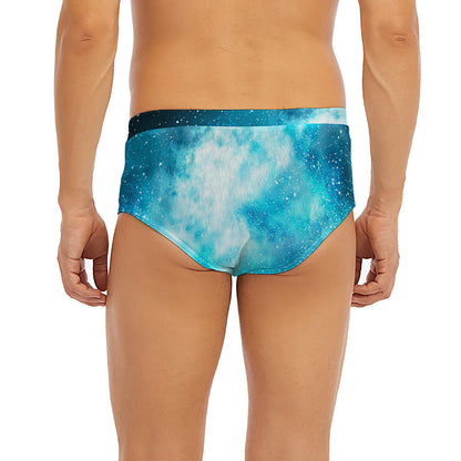 Blue Sky Universe Galaxy Space Print Men's Briefs