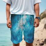 Blue Sky Universe Galaxy Space Print Men's Cargo Shorts