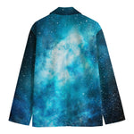 Blue Sky Universe Galaxy Space Print Men's Cotton Blazer