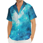 Blue Sky Universe Galaxy Space Print Men's Deep V-Neck Shirt