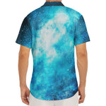 Blue Sky Universe Galaxy Space Print Men's Deep V-Neck Shirt