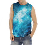 Blue Sky Universe Galaxy Space Print Men's Fitness Tank Top