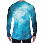 Blue Sky Universe Galaxy Space Print Men's Long Sleeve T-Shirt