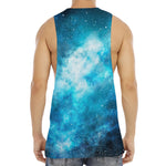 Blue Sky Universe Galaxy Space Print Men's Muscle Tank Top