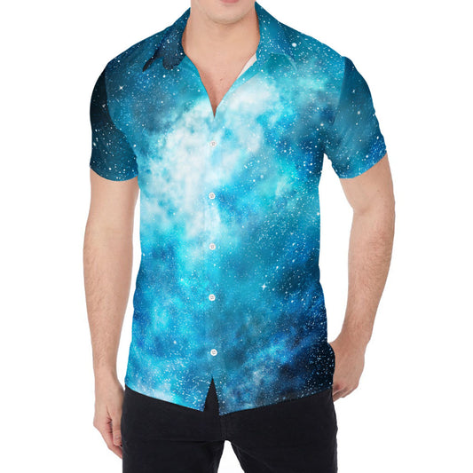 Blue Sky Universe Galaxy Space Print Men's Shirt