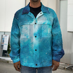 Blue Sky Universe Galaxy Space Print Men's Shirt Jacket