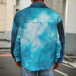 Blue Sky Universe Galaxy Space Print Men's Shirt Jacket
