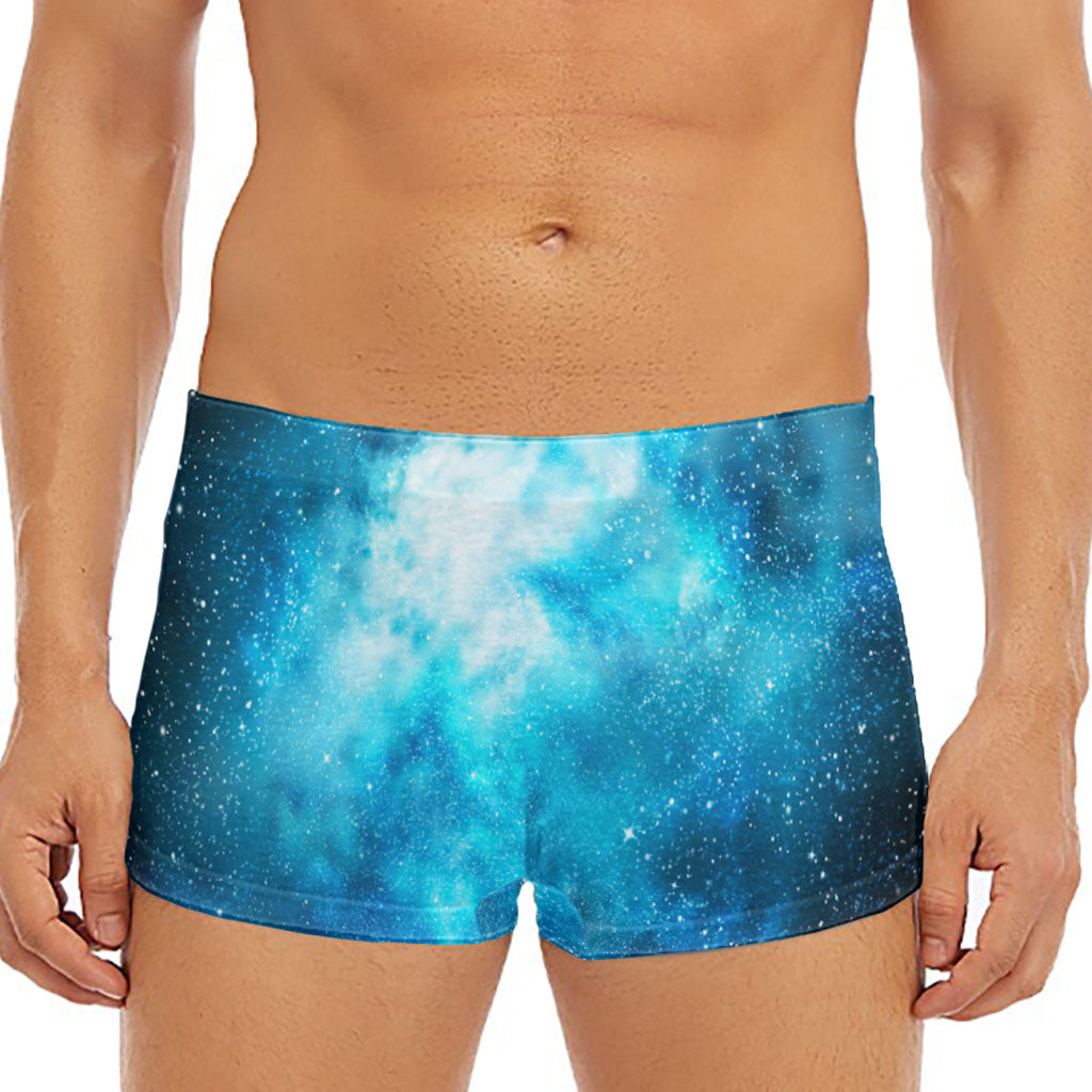 Blue Sky Universe Galaxy Space Print Men's Short Boxer Briefs