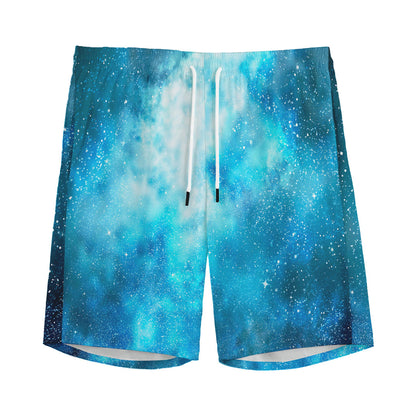 Blue Sky Universe Galaxy Space Print Men's Sports Shorts