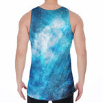 Blue Sky Universe Galaxy Space Print Men's Velvet Tank Top