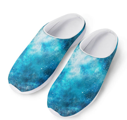 Blue Sky Universe Galaxy Space Print Mesh Casual Shoes