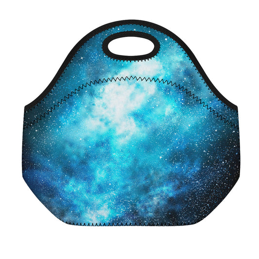 Blue Sky Universe Galaxy Space Print Neoprene Lunch Bag