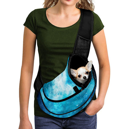 Blue Sky Universe Galaxy Space Print Pet Sling Carrier