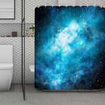 Blue Sky Universe Galaxy Space Print Polyester Shower Curtain