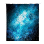 Blue Sky Universe Galaxy Space Print Polyester Shower Curtain