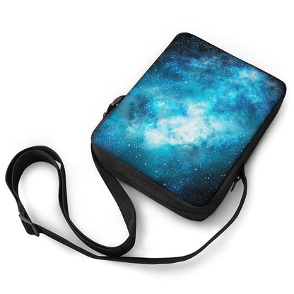 Blue Sky Universe Galaxy Space Print Rectangular Crossbody Bag