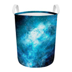 Blue Sky Universe Galaxy Space Print Round Laundry Basket