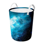 Blue Sky Universe Galaxy Space Print Round Laundry Basket
