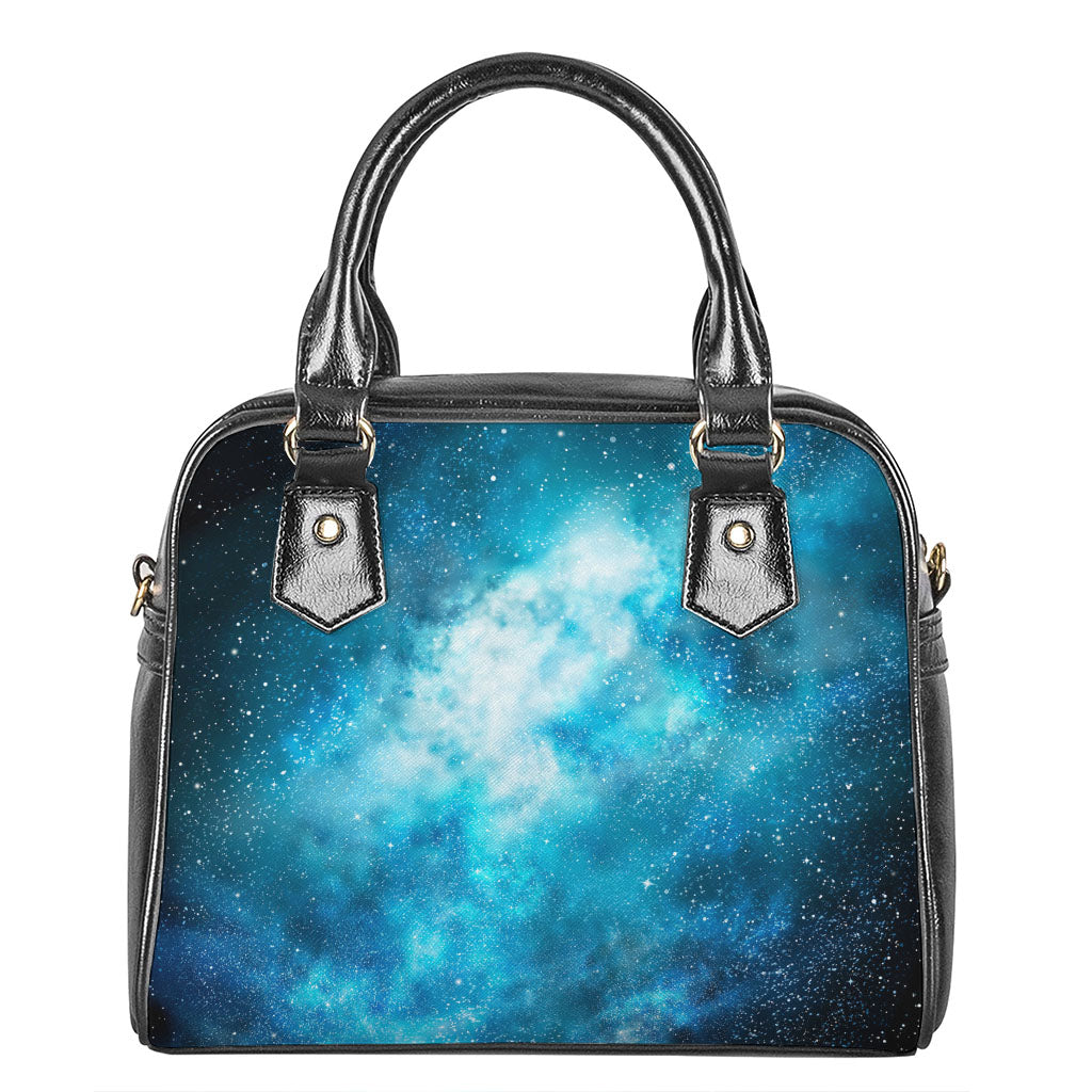 Blue Sky Universe Galaxy Space Print Shoulder Handbag