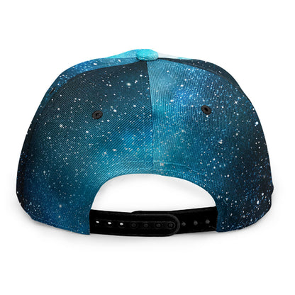 Blue Sky Universe Galaxy Space Print Snapback Cap
