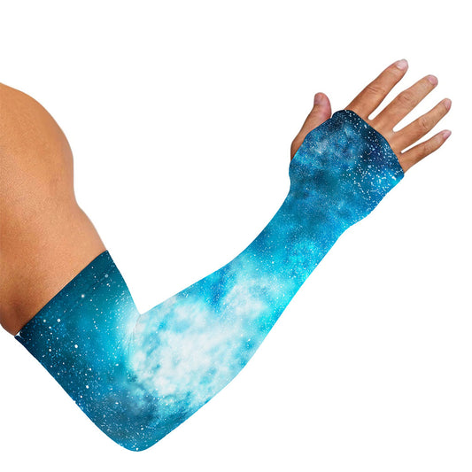 Blue Sky Universe Galaxy Space Print Sun Protection Arm Sleeves