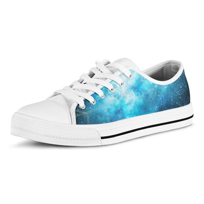 Blue Sky Universe Galaxy Space Print White Low Top Sneakers
