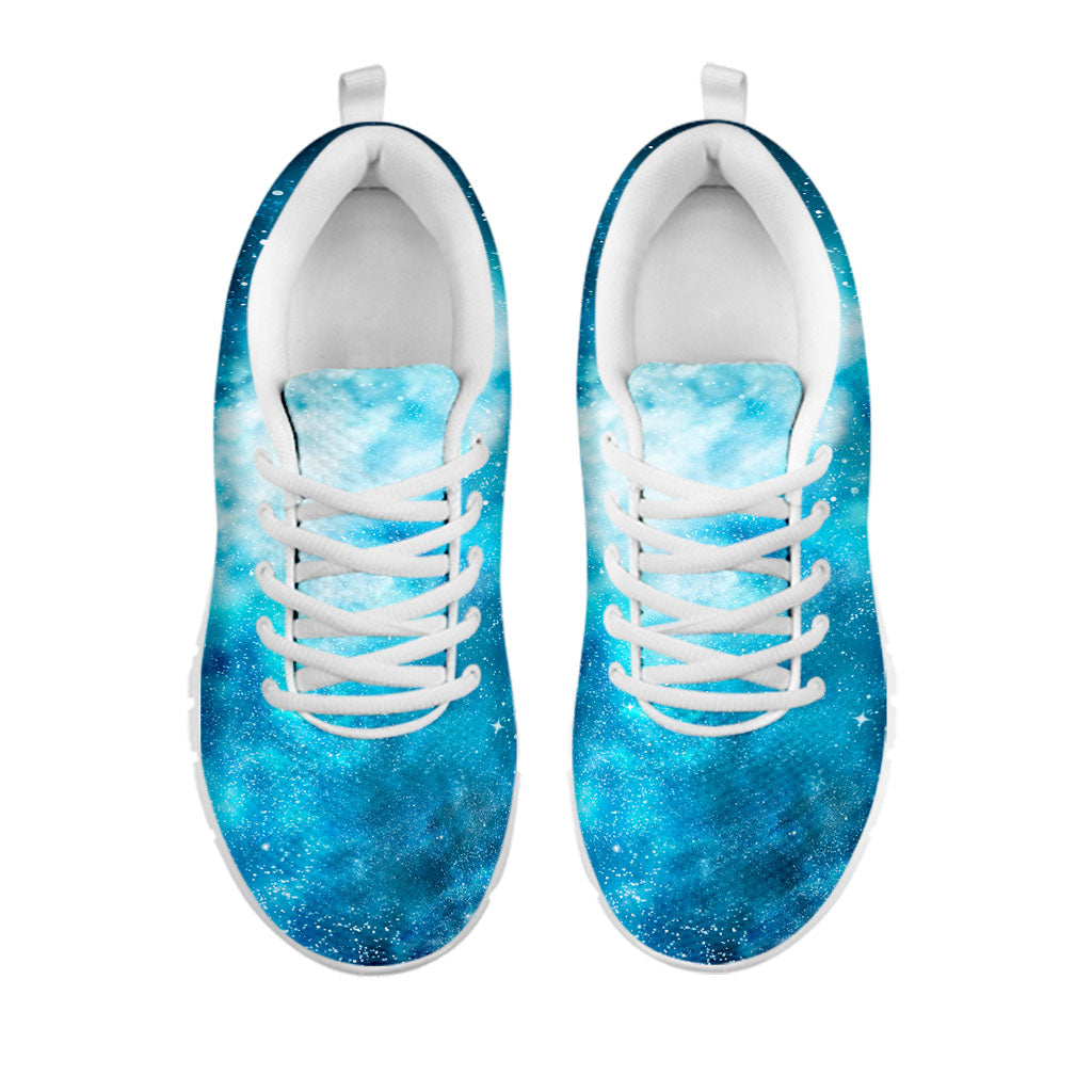 Blue Sky Universe Galaxy Space Print White Running Shoes