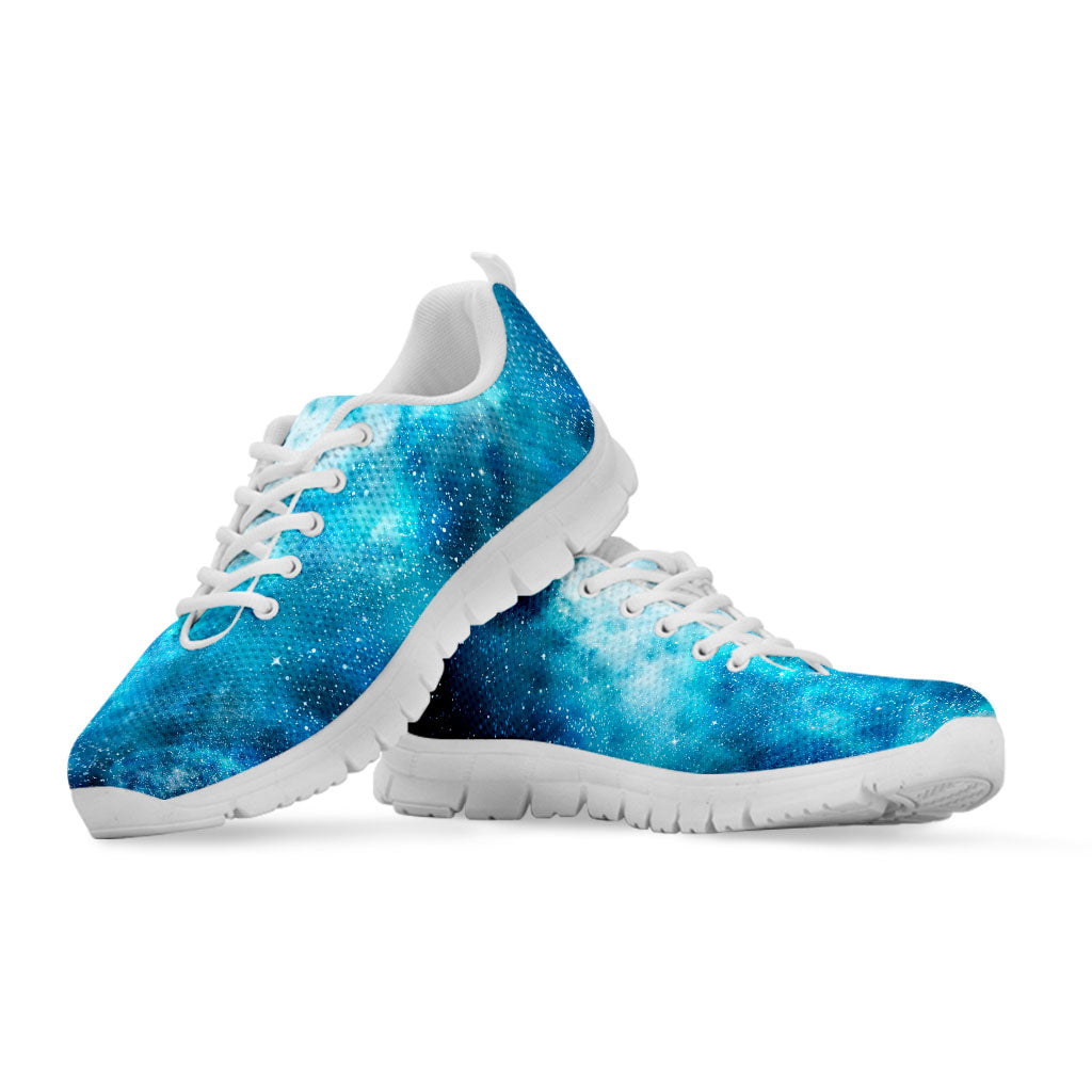 Blue Sky Universe Galaxy Space Print White Running Shoes