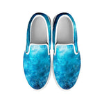 Blue Sky Universe Galaxy Space Print White Slip On Sneakers