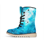 Blue Sky Universe Galaxy Space Print Winter Boots