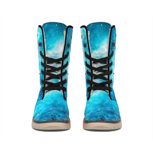 Blue Sky Universe Galaxy Space Print Winter Boots