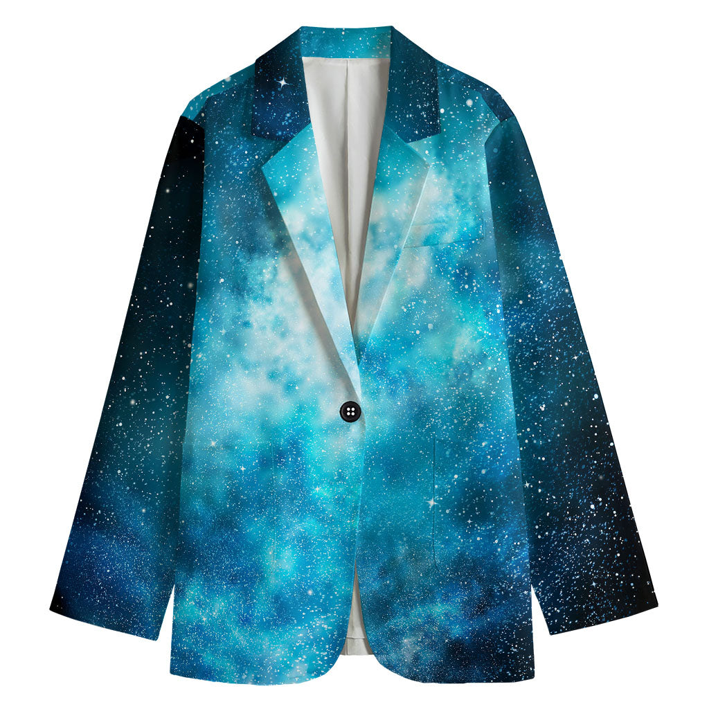 Blue Sky Universe Galaxy Space Print Women's Blazer