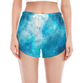 Blue Sky Universe Galaxy Space Print Women's Split Running Shorts