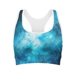 Blue Sky Universe Galaxy Space Print Women's Sports Bra