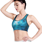 Blue Sky Universe Galaxy Space Print Women's Sports Bra