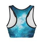 Blue Sky Universe Galaxy Space Print Women's Sports Bra