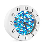 Blue Snow Camouflage Print Alarm Clock