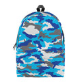 Blue Snow Camouflage Print School Backpack