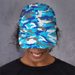 Blue Snow Camouflage Print Baseball Cap