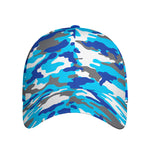 Blue Snow Camouflage Print Baseball Cap