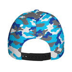 Blue Snow Camouflage Print Baseball Cap