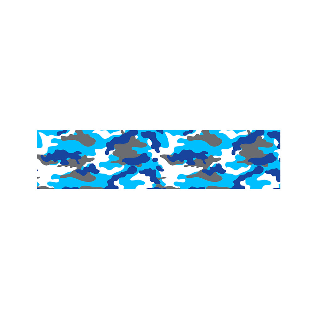 Blue Snow Camouflage Print Bed Runner