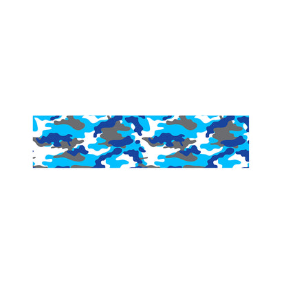 Blue Snow Camouflage Print Bed Runner