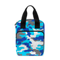 Blue Snow Camouflage Print Bible Tote Bag