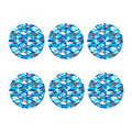Blue Snow Camouflage Print Coaster Set