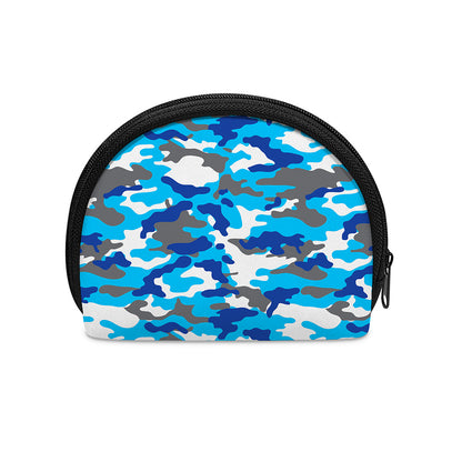 Blue Snow Camouflage Print Coin Purse