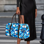Blue Snow Camouflage Print Duffle Bag
