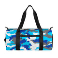 Blue Snow Camouflage Print Gym Bag